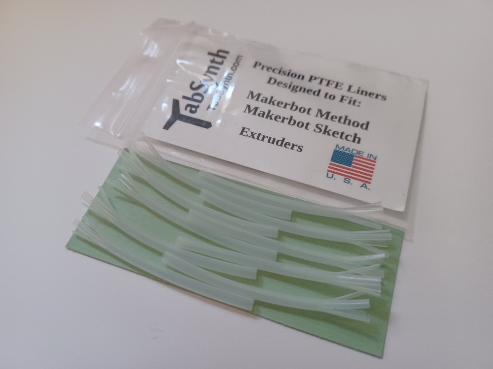 Teflon Guide Tubes or Makerbot Method Extruders (10 Pack)