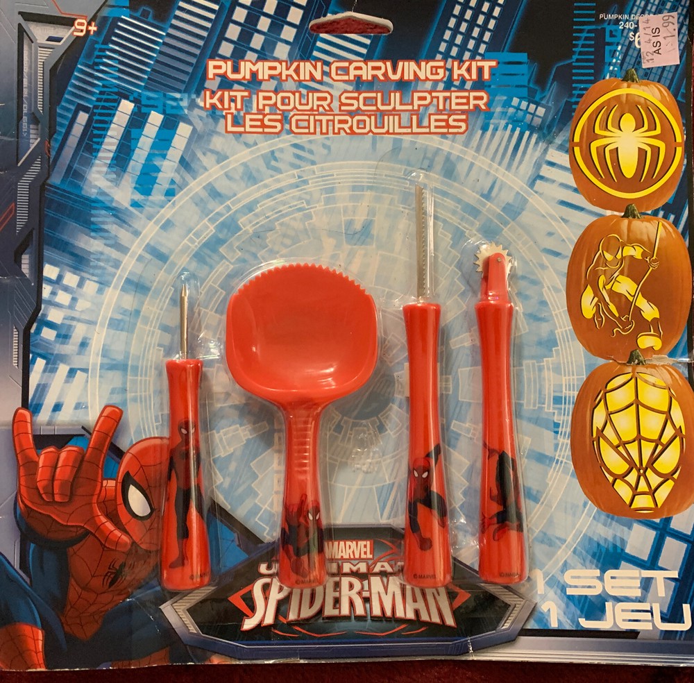 Spider-Man  Pumpkin Masters - small tools carving kit