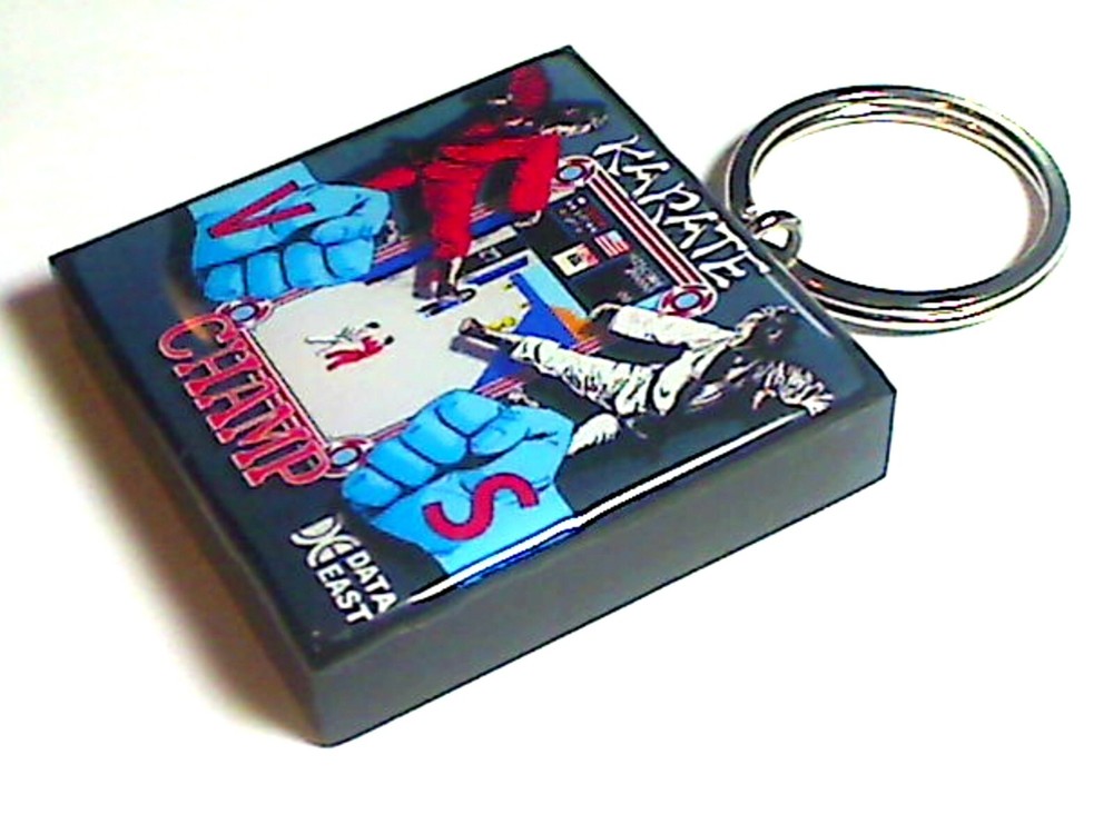 Karate Champ Arcade Coin Door accessory Keychain