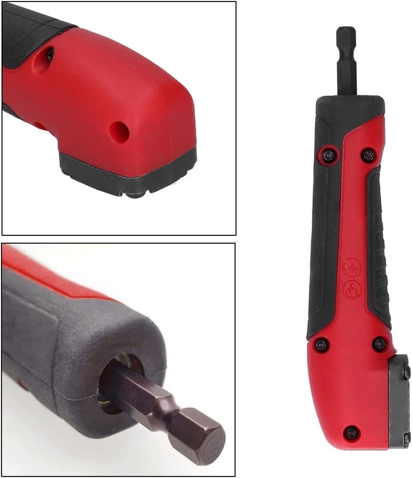 Right Angle Drill Attachment 90 Degree Corner Device Adapter Impact Red