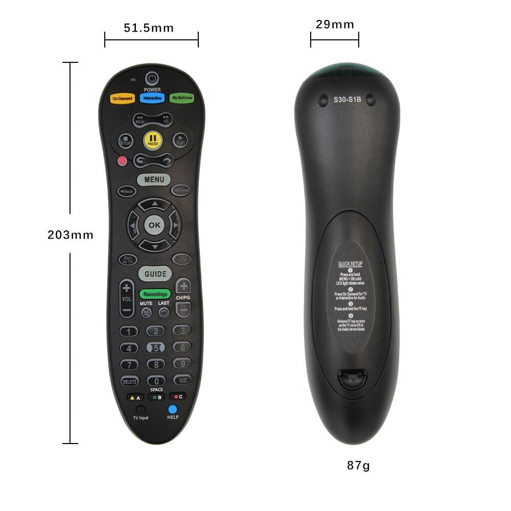 S30-s1b Remote for Att Uverse Remote Control Replacement Universal