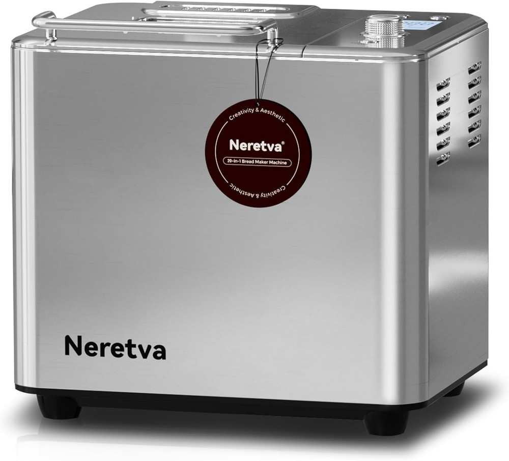Bread Maker, 20-IN-1 2LB Bread Machine Dual Heater Bread Maker Machine Automa...