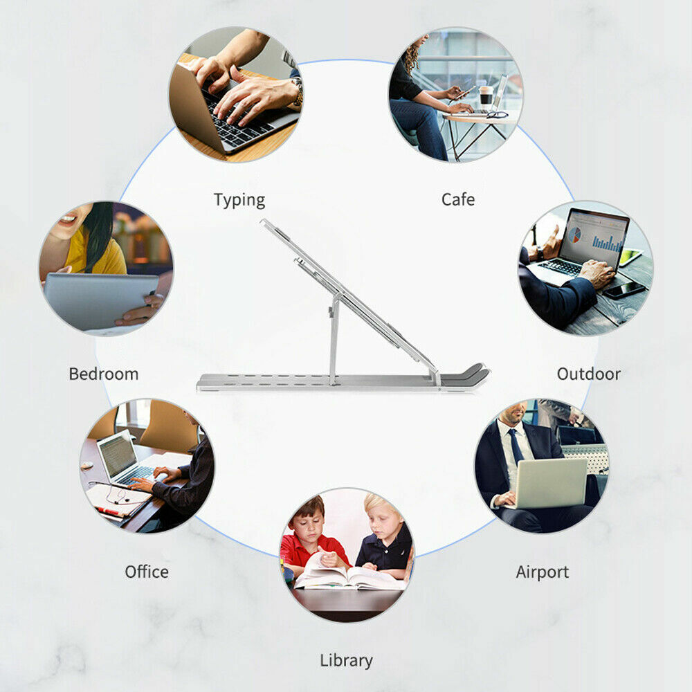 Portable Laptop Stand Adjustable Foldable Notebook Tablet Holder Computer Desk