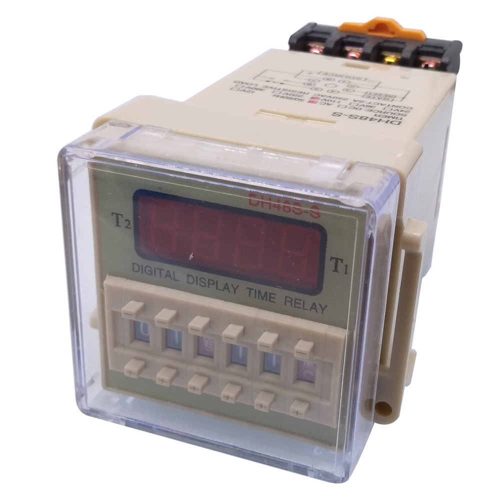 AC 110V Digital Precision Programmable Time Delay Relay DH48S-S & Base