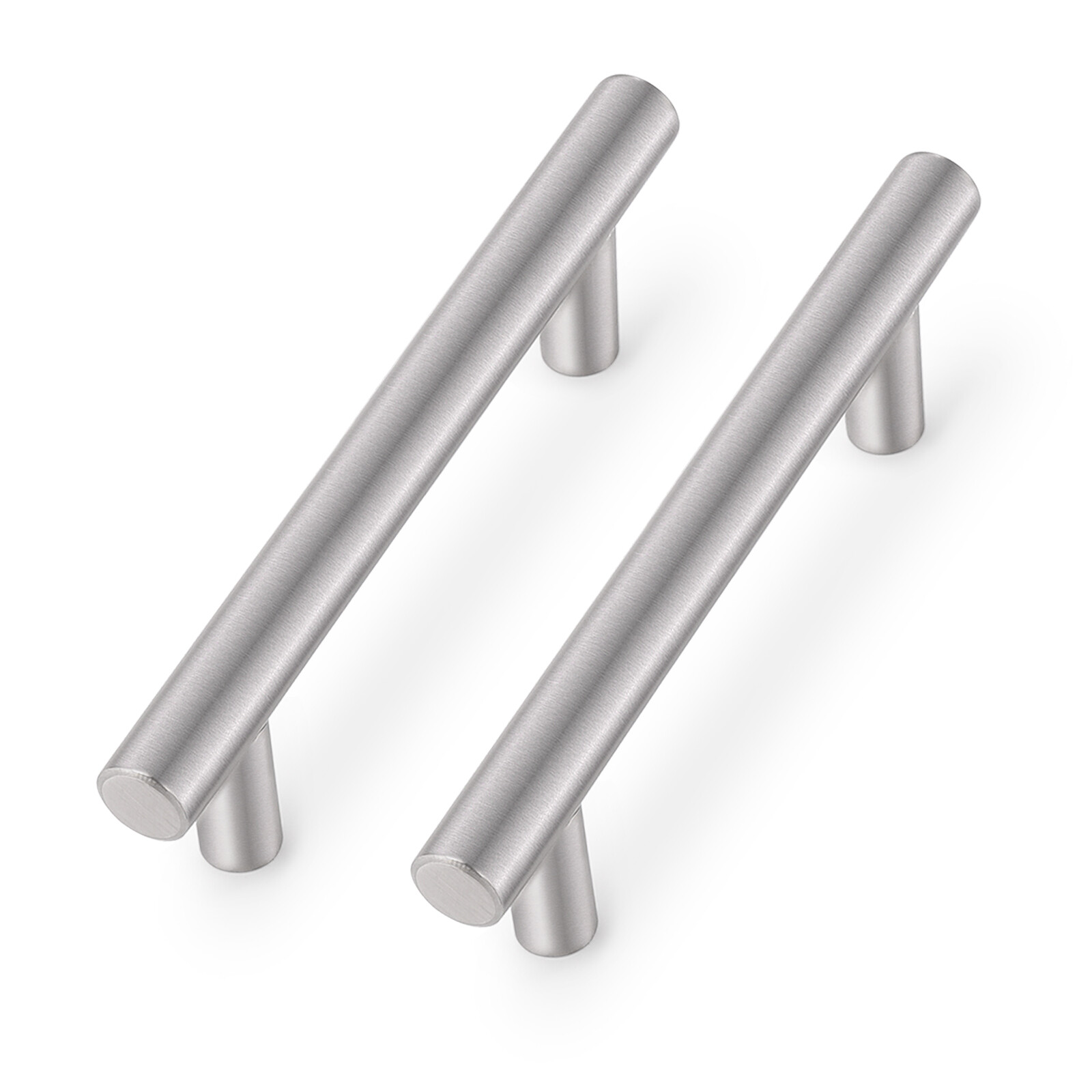 Probrico Kitchen Cabinet Pulls Brushed Nickel Cupboard Round T Bar Handle Drawer