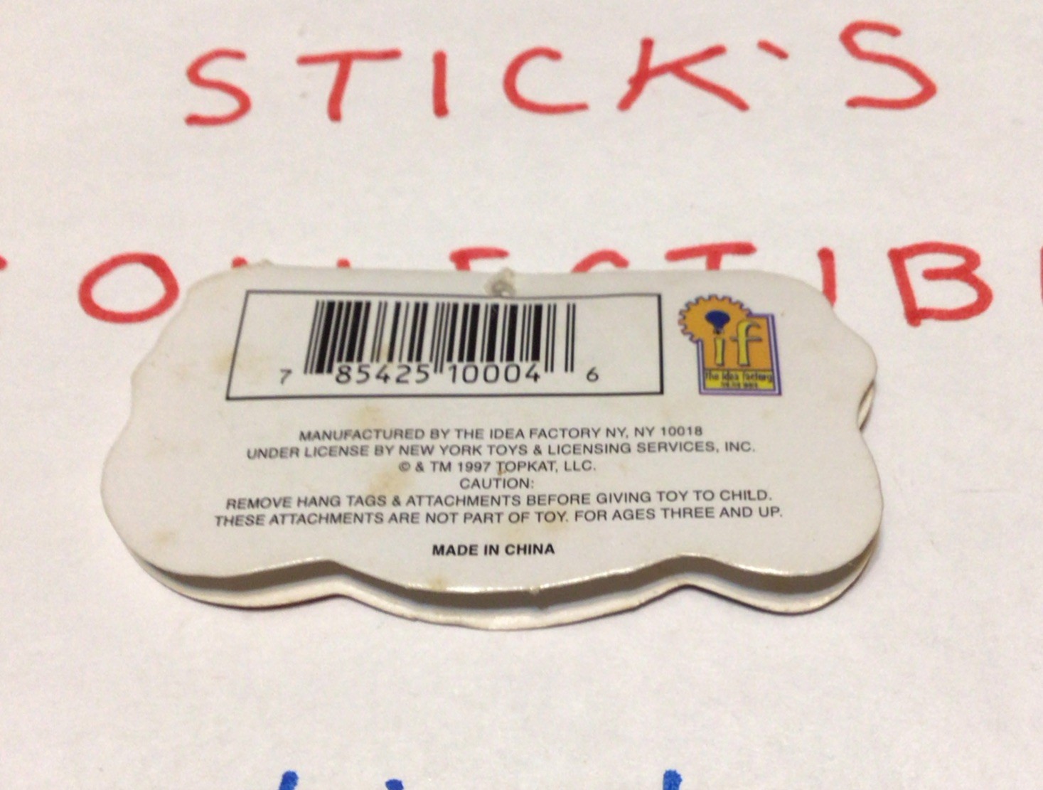 Meanies SERIES 1 Splat TAG ONLY The Road Kill Cat Vintage 1997 989H Z10