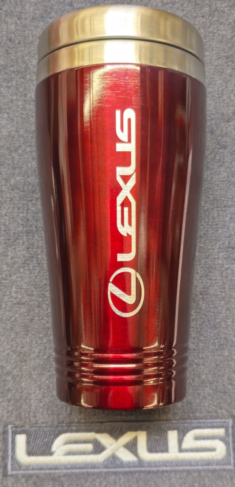 Lexus Logo Burgundy 16oz Stainless Steel Tumbler Travel Mug Official Licensed