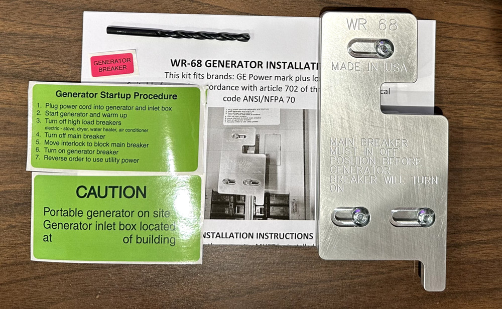 Generator Interlock Kit WR68 Power mark plus load center