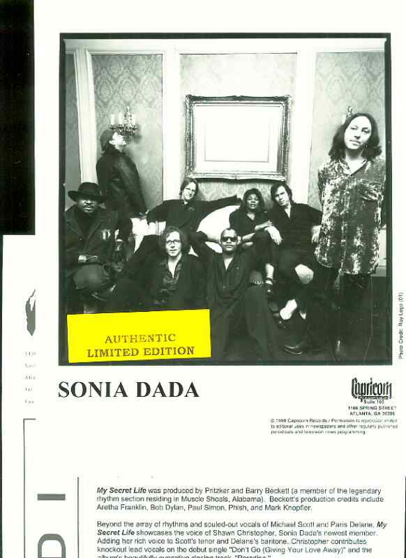 sonia dada limited edition press kit