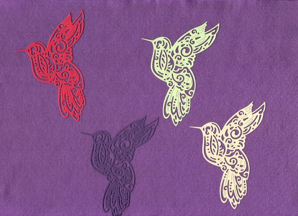 HUMMING BIRD fancy die cuts