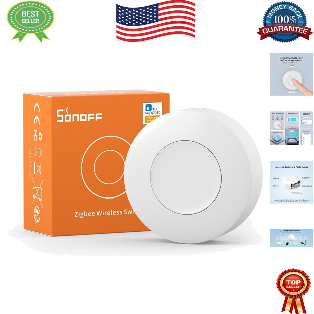 Zigbee 3.0 Wireless Switch - Control Smart Devices & Trigger Alerts Effortlessly