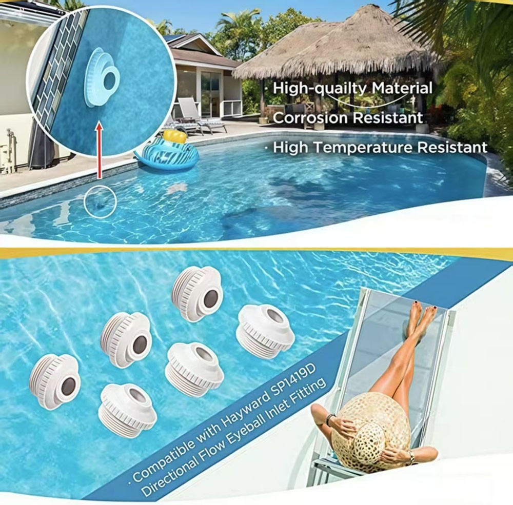 Aftermarket Pool & Spa 1" Jet Eyeball Fitting, Replacement for Hayward SP1419E