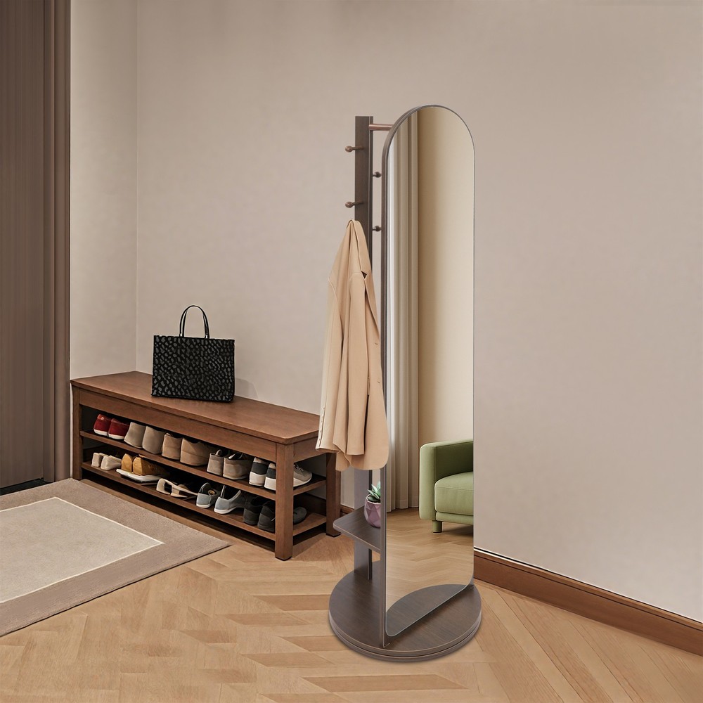 Full Length Mirror with Stand, Coat Rack with a Full Length Mirror, Coat Rack