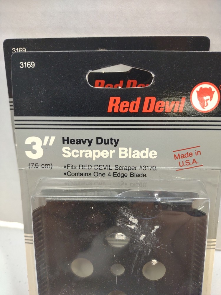 Red Devil 3” All Purpose Scraper Blade 3169 4 sided Fits Scraper 3170 2 Pack
