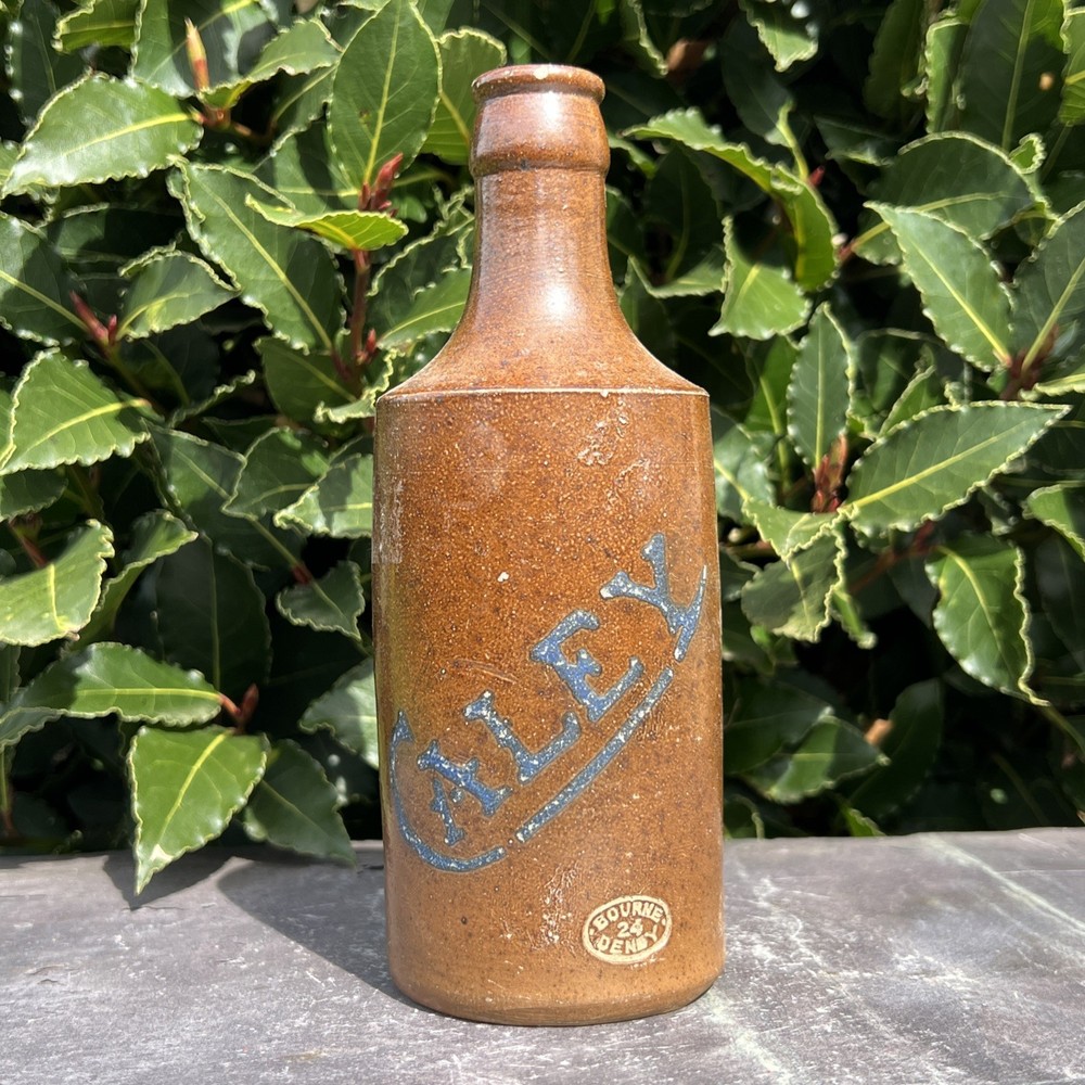 Old Fashioned Salt Glazed Caley Antique Ginger Beer Bottle Old Rustic Tableware