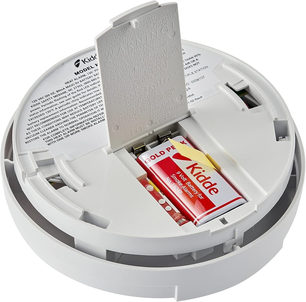 Interconnectable Heat Detector with Battery Backup - 24 Device Compatibility