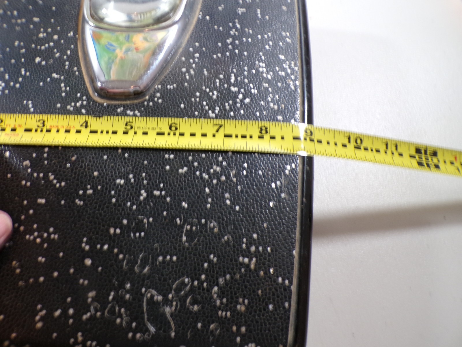 Vintage Detecto Bathroom Scale MCM Black Silver Glitter MADE in USA Works