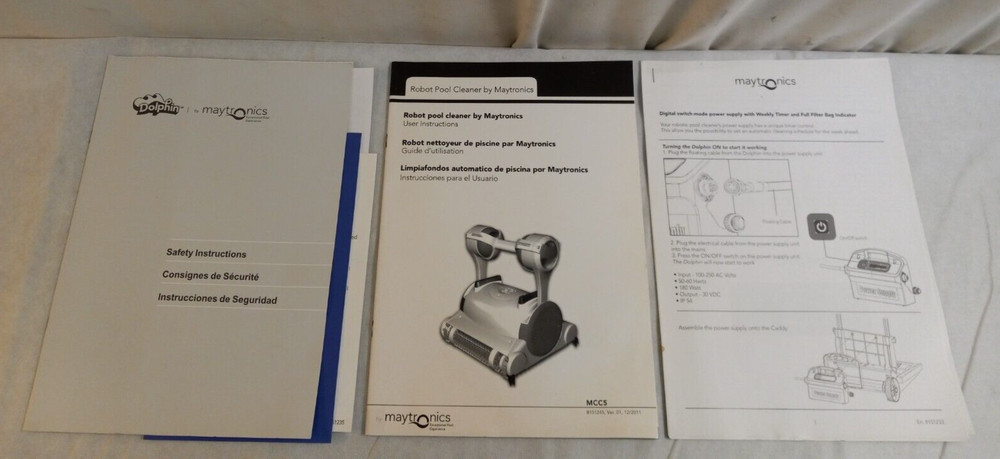 MAYTRONICS MCC5 Robot Pool Cleaner USER & SAFETY INSTRUCTIONS