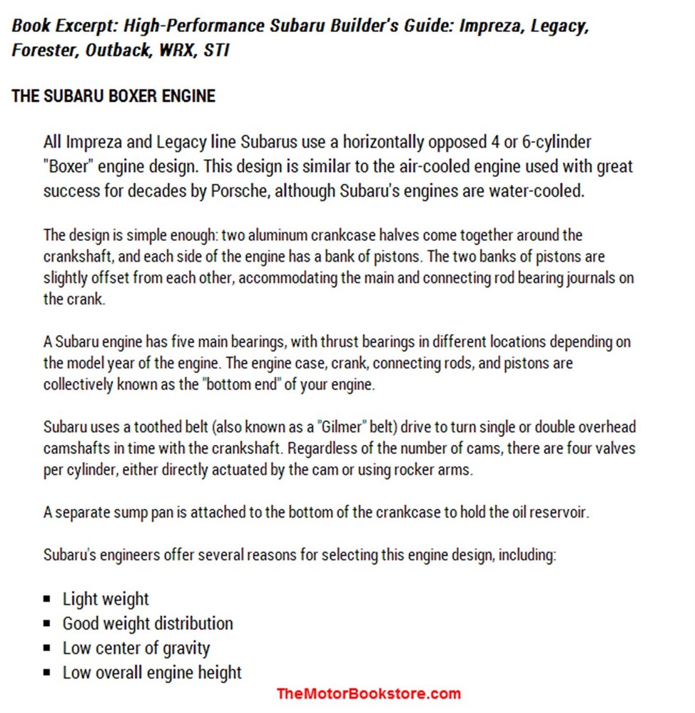 High-Performance Subaru Builder's Guide