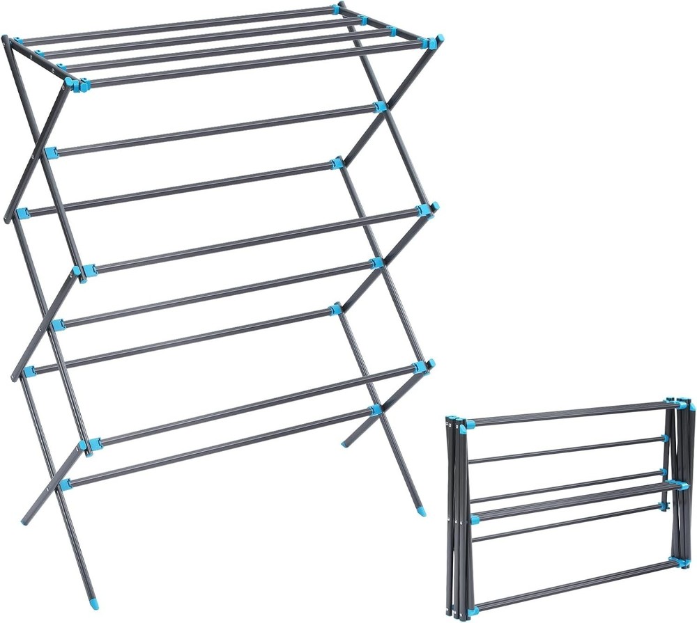 Clothes Drying Rack Foldable & Extendable Laundry Rack W/ Adjustable Size