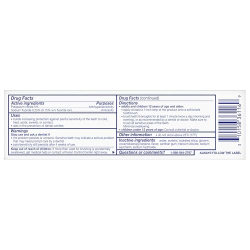 Sensodyne Cavity + Sensitivity Toothpaste, Fluoride Toothpaste for Sensitive...