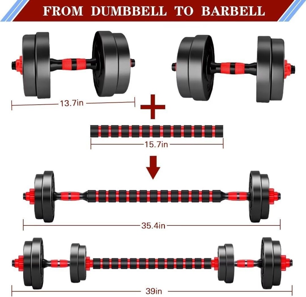 Ergonomic Adjustable Dumbbell Set (20 lbs) - Transform Your Home Gym Experience