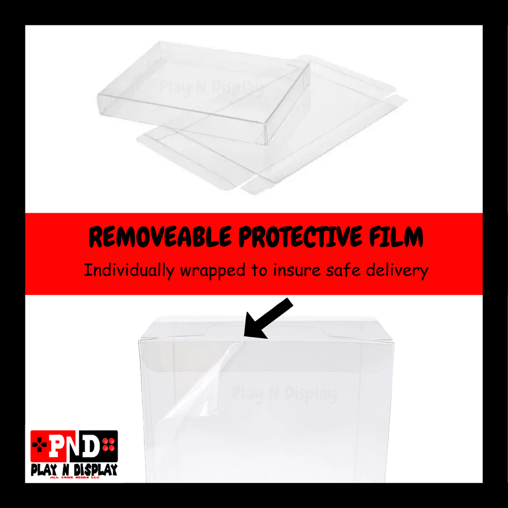 10 Sega Saturn CD PS1 Protective Sleeve Box Protector Clear Plastic Display Case