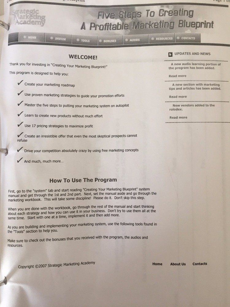 Five Steps To Creating A Profitable Marketing Blueprint Training Educational