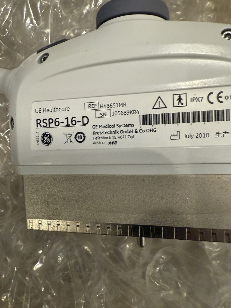 GE RSP 6-16-D LINEAR TRANSDUCER PROBE- 3D /4D