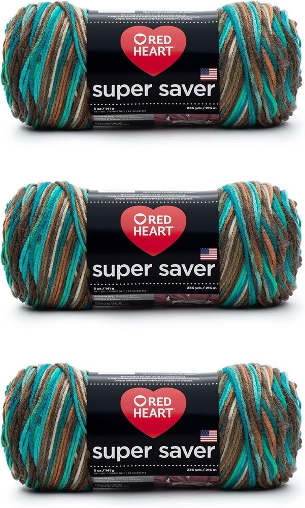 Multi-Pack Acrylic Yarn - Reef Color