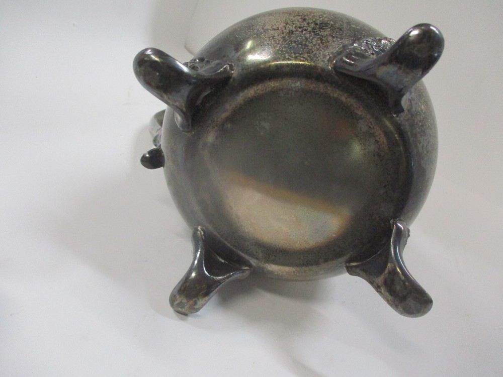 Vintage Unmarked Silverplate Pitcher with Ice Lip