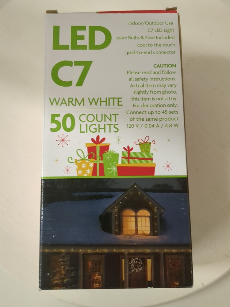 Led C7 Warm White 50 Count Lights