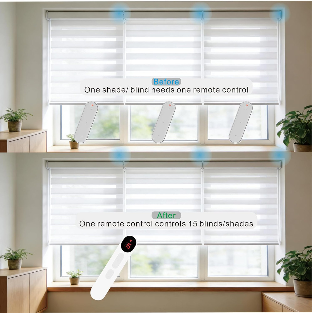 15-Channel Remote Control Compatible with Motorized Smart Curtains Electric