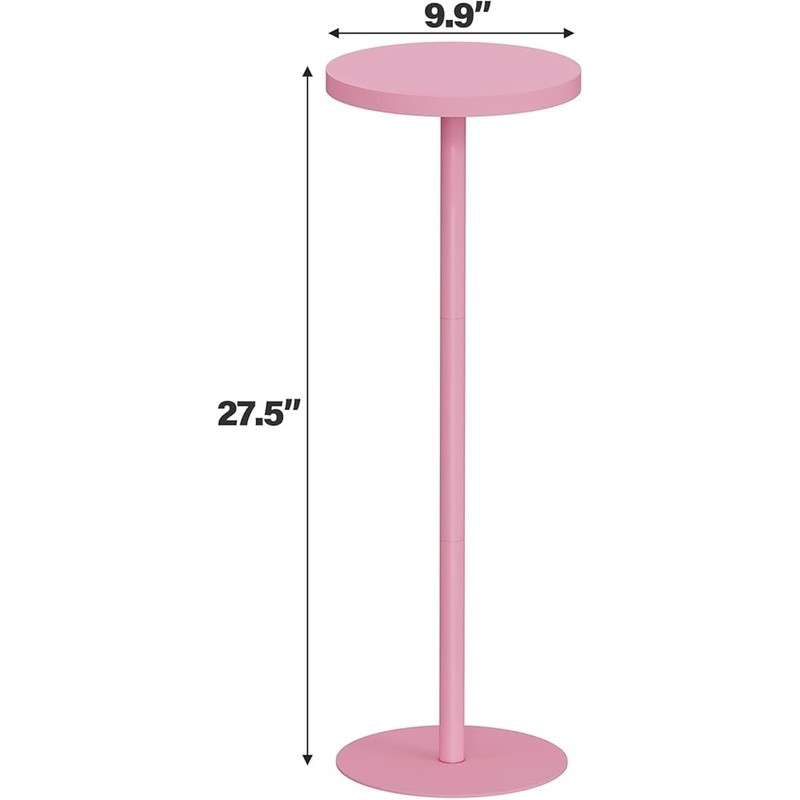 Round Side Table Sturdy Sofa Table Easy Assembly Small Space Accent Table New