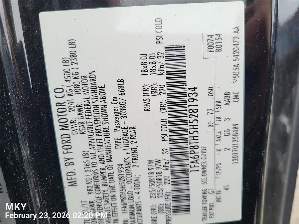CONTROL PANEL W/TEMP CONTROL OEM 2017 FORD MUSTANG 1YR WRNTY