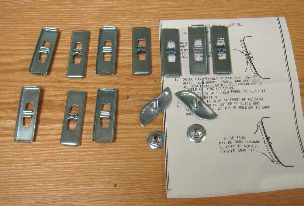 1957 CHEVY ROCKER PANEL MOLDING RETAINING CLIP SET