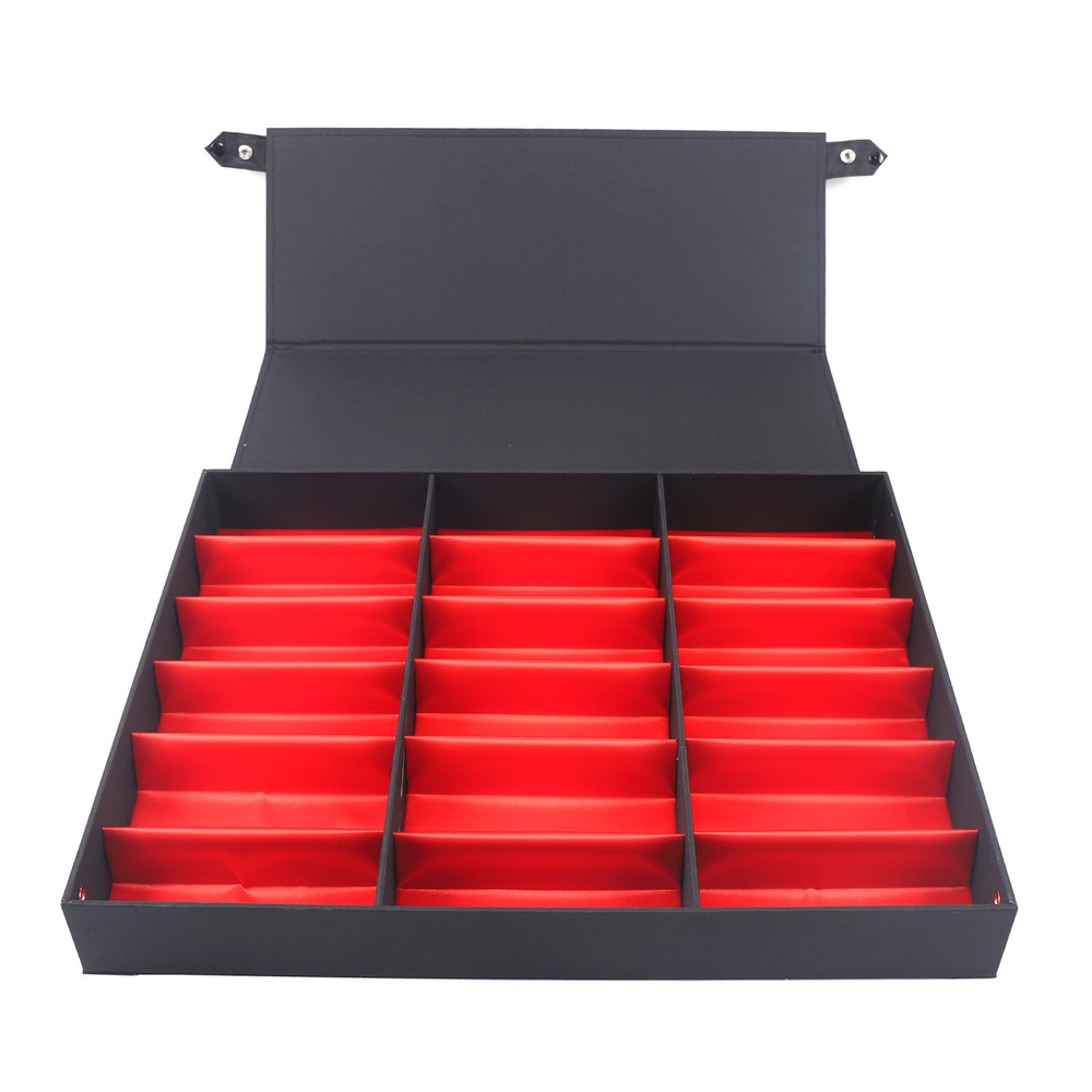 Sunglass storage box with 18 slots, suitable for many eyeglass display boxes