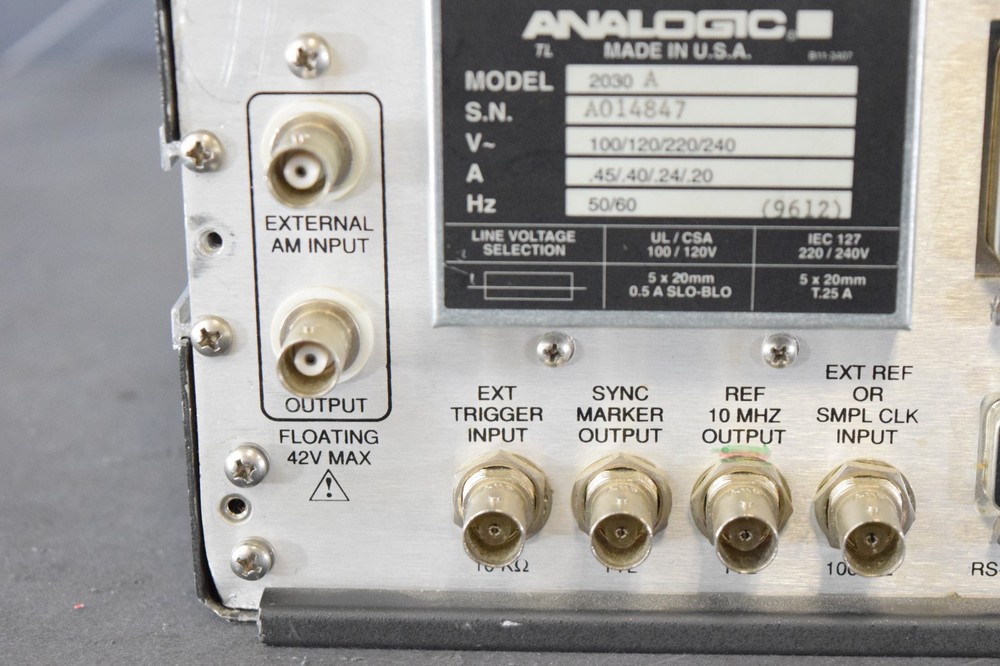 Analogic 2030A Multifunction Waveform Synthesizer 20MHz