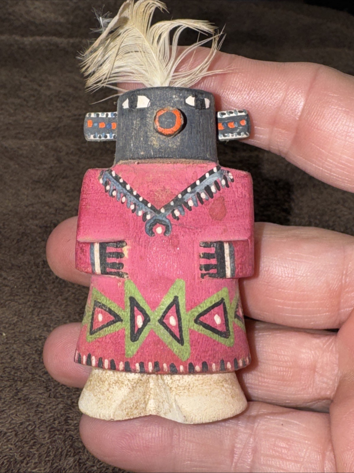 Native American Carved Wooden Kachina Doll Hopi Navajo Vintage