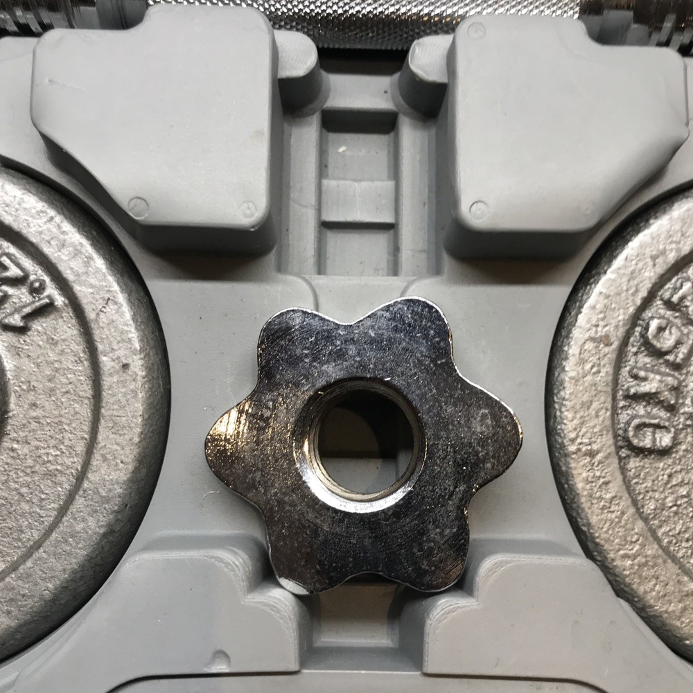 30lbs 14kg Adjustable Dumbbell Set Weights With Carry Case Missing Two Collars