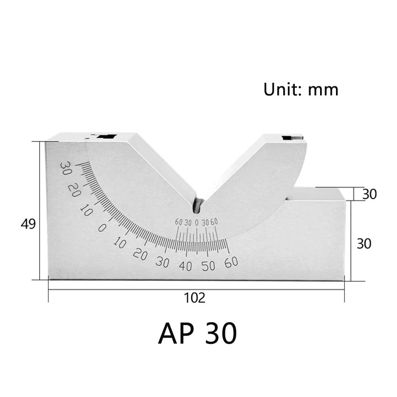 High Precision V-Block Angle Gauge 0-60° Adjustable Milling Machine AP25 AP30