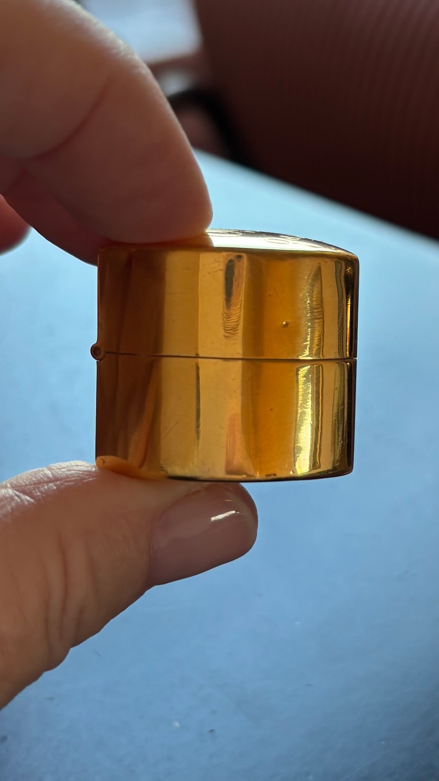 ANTIQUE RING BOX, 14KT PLATED STERLING SILVER, Howard & Co. Fifth Ave, New York