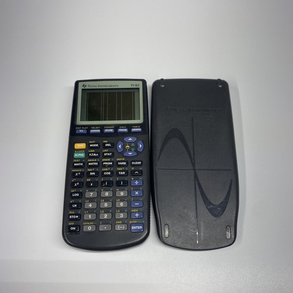 TEXAS INSTRUMENTS TI-83 PLUS GRAPHING CALCULATOR W/COVER -TESTED READ