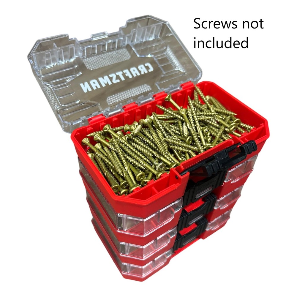 Craftsman Nano Small Versastack Stackable Plastic Storage Cases 4 Pack