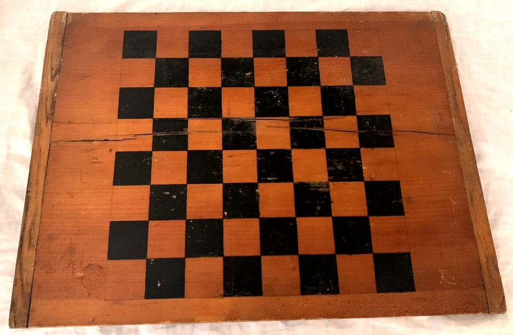 Primitive Antique  Large Gameboard  Made from Antique Breadboard