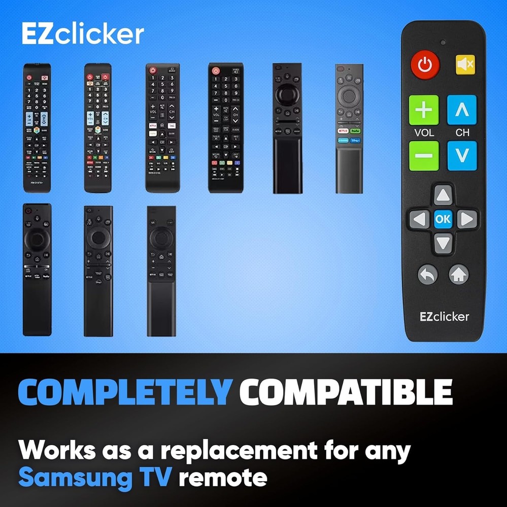 Samsung TV Remote | Big Button Control for All ONLY Black