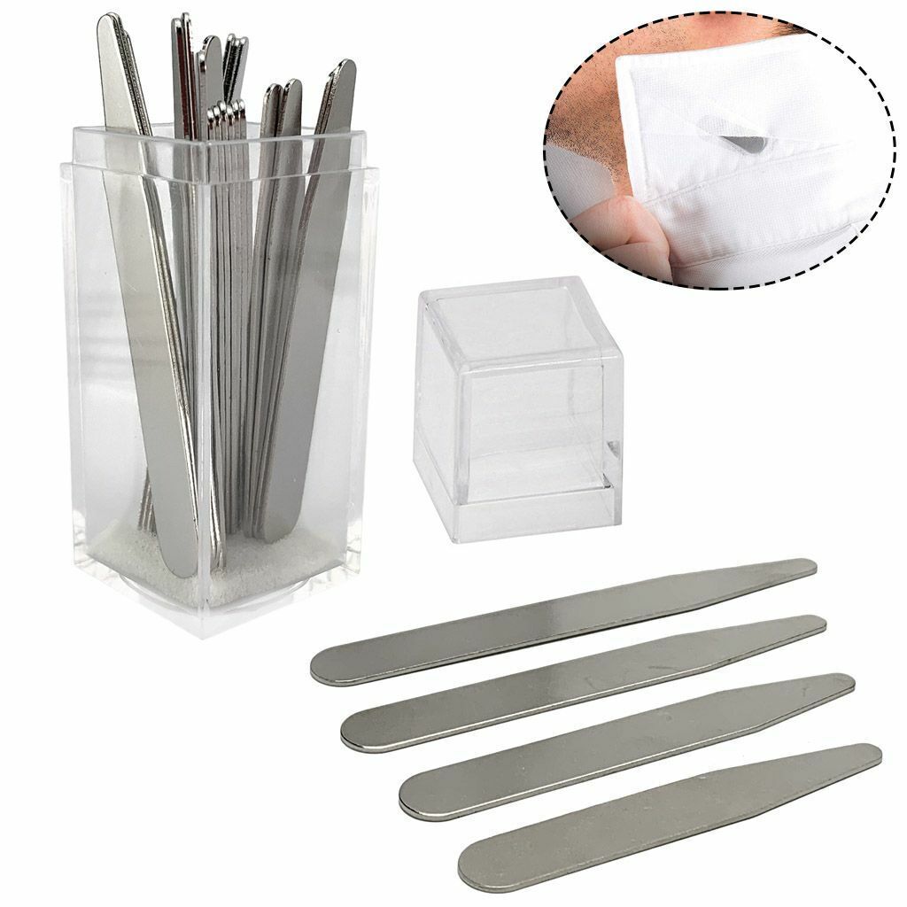 20/36/40Pcs Metal Collar Stays 10 Magnets 4 Sizes With Box For Men Dress Shirts