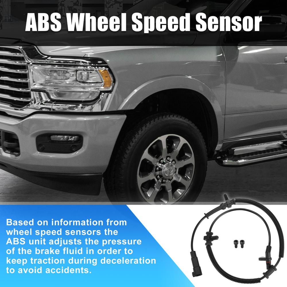 2pcs ABS Wheel Speed Sensor for Ram 1500 2013-2018 Front Left or Right Black