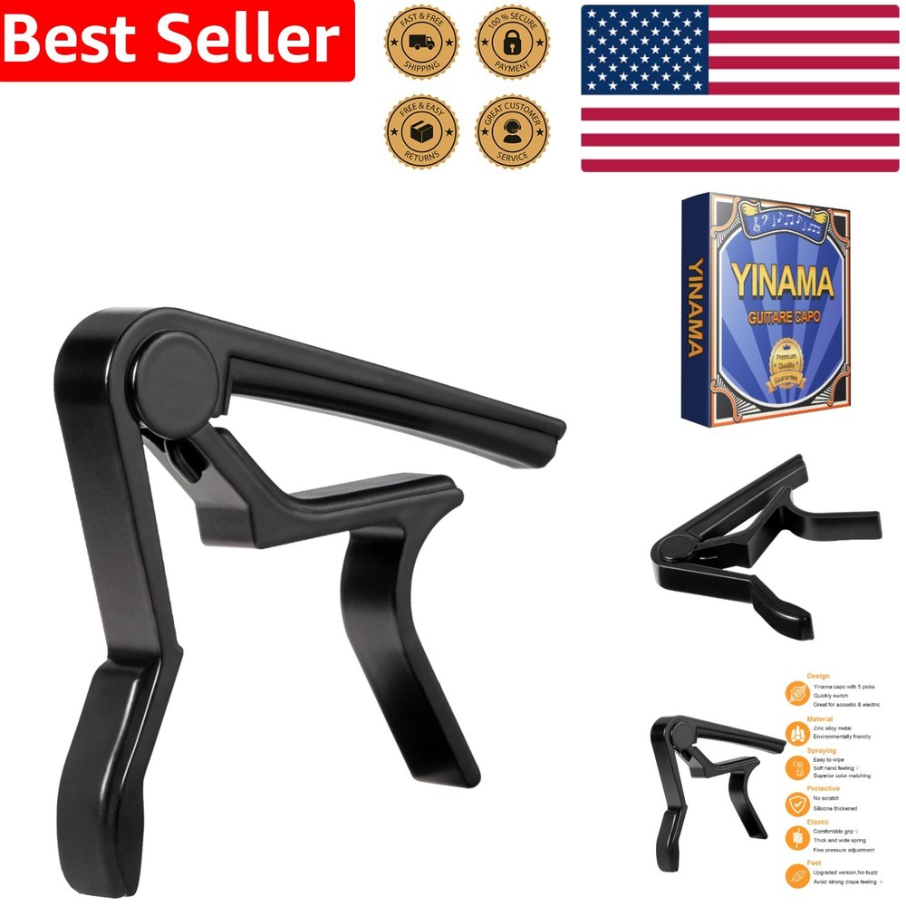 Elegant 6-String Capo for Acoustic & Electric Guitars - Lightweight & Reliable