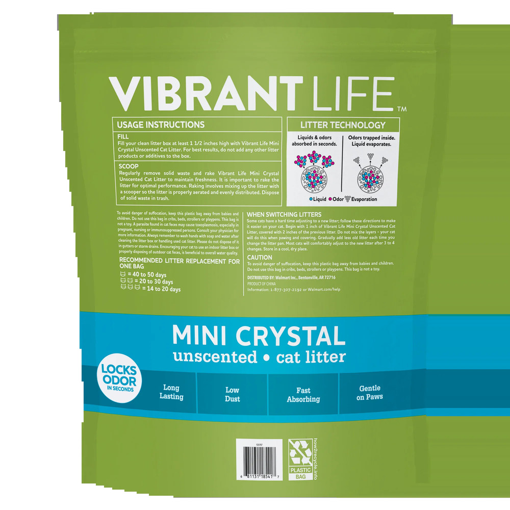 Mini Crystal Unscented Cat Litter, 8 Lb